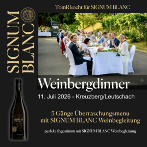2026 Weinbergdinner mit Haubenkoch Tom Riederer